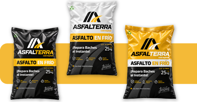 sacos de asfalto en frío asfalterra